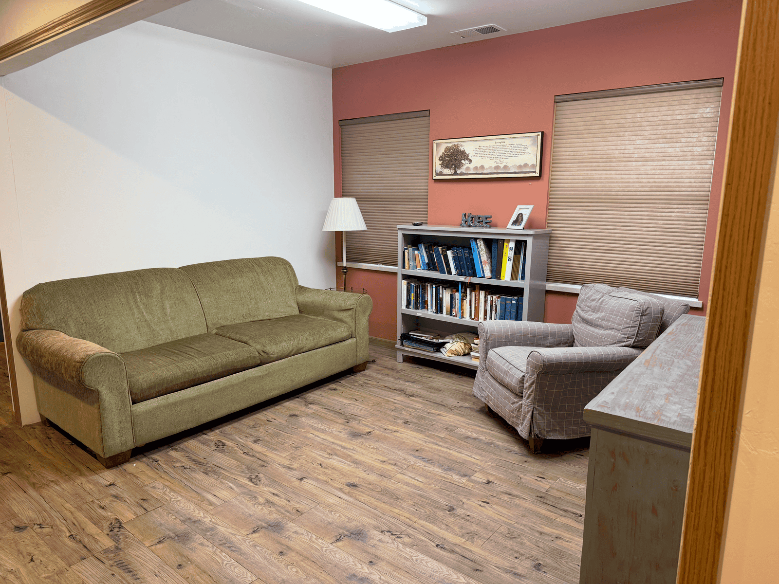 A welcoming gathering room at Mission of Hope
